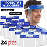 24x Safety Full Face Shield Clear Glasses Anti-Fog Eye Protector Shop Dental V563-FS-1_24PCS