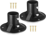 2 Pack Chain Link Post 2'' Floor Flange Heavy Duty Round Post Base Bracket Fits V1258-DP02-C-2863