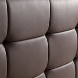 Double PU Leather Deluxe Bed Frame Brown V63-761295