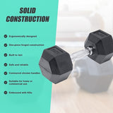 10KG Commercial Rubber Hex Dumbbell Gym Weight V63-794095