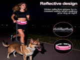 Hands Free Dog Leash With Adjustable Waist Belt, Shock Absorbing Bungee, Reflective Lead, Pockets V1237-ZY-807-297