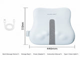 Wireless Multi-Zone Back and Lumbar Massager with Ergonomic Curved Design for Home Office Travel and V1341-ZY-SJNSXGGM-CREAMWHITE