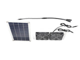 10W 18V Solar Powered Dual Fan Kit Waterproof Portable Solar Exhaust Fan for Chicken Coops V1294-YM0703-3114230003711