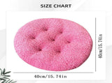 Round Chair Cushions, Plush Seat Pad Dining Room Chair, Floor Pillow Winter Warmth, Covering V1369-AZ3-W-21592