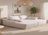 210 cm Oversized Double Chaise Lounge, Corduroy Fabric Sectional Sofa, Cozy Deep Seat Loveseat Sofa V952-CGBYSRSFYSS8Y3HFQ001V0