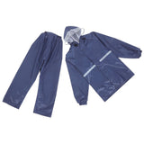 Navy Reflective Motorcycle Rain Gear Set with Split Raincoat and Pants for Riding V1366-AZ2-W-17382