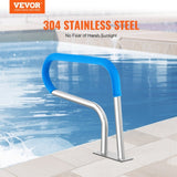 Pool Handrail, 32 x 23 inch Pool Railing, Stainless Steel with Base Plate for Indoor/Outdoor V952-BXGYCFSDDB32ODJT3V0