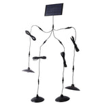 Solar Pendant Lights 4 Heads IP65 Waterproof Warm White Shed Lights with Remote Control for Outdoor V1294-YM0706-3119230109611