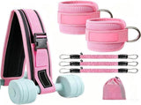 Hip Thrust Belt Set with Ankle Straps and Resistance Bands, Adjustable Anti-Slip Fitness Belt for V1237-ZY-917-146