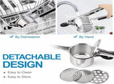 Stainless Steel Potato Press Potato Squeezer Potato Masher Includes 3 Different Texture Discs V1188-MS101-01999-1