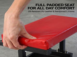Giantz Creeper Seat Rolling Mechanic Stool with Tool Tray Heavy Duty 36x36cm MCS-C-RD