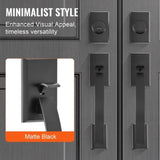 Double Door Set, Matte Black Arched Door Lever, Double Front Door Set with Reversible V952-SMSBYGHDSHXLZ8LO2V0