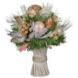 Christabelle 33cm Christmas Bouquet Floral Arrangement with Jewelled Baubles Berries Flowers Pi 112_GUE521