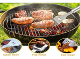 20-Piece Stainless Steel BBQ Grill Tools Set Professional Barbecue Accessories Kit with Canvas Bag V1366-AZ2-W-16543