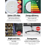 Leier High Bay Light LED 200W Industrial Lamp Workshop Warehouse Factory Lights HBL-UFO-H200-BK