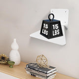 Invisible Floating Bookshelf - Modern White Wall Mount Metal Shelves for Room, Bedroom Bookcase, V1259-DP01-A-3157