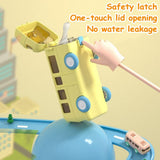 Bus Water Bottle for Kids 500 ml Bus Straw Water Cup with Strap Portable Bus Shape Water Cup V1370-AZ4-05455