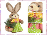 2pcs Easter Bunny Ornament Cute Rustic Rabbit Figurines Foam Decorative Bunny Home Decor 35cm V1294-YM0626-221228TW11