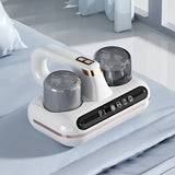 Cordless Mite Vacuum, 10000Pa Strong Suction UV 99.9% Sterilization, Humidity Monitor, Dual-Cup V1385-WU-831-001