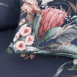 Bianca Balwyn Navy Cotton Sateen Botanical Quilt Cover Set Queen V442-BCA-QUILTCS-BALWYN-NAVY-QS