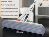 Sponge Mop, Water Absorbing Floor Mop with Extra Large 11-Inch Head, Folding Design for Effortless V1192-AZ-W-29997