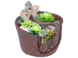 Succulent Plants Flowerpot Resin Mini House Flower Planter Container Home Decor V1294-YM0901-3111200296311