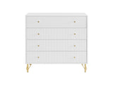 Sarantino Rocco Chest of Drawers in White CHE-103-02-WHG