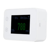 2.8in Air Quality Detector Infrared Induction Digital CO2 PM2.5 Tester USB Charging White V1294-YM0718-3113210006611