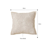SOGA 45cm Elegant Palm Leaf Texture & Jacquard Square Throw Pillow FRENCHCUSHION233