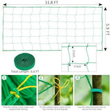 4Pack Garden Trellis Netting for Plants Outdoor Heavy Duty 27 Strands & 4x4 Inch Mesh Plant V1107-119-65794-GRN-4PACK
