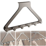 Over Door Hooks, No Drill Silent Use 6 Hooks for Towels & Clothes, Modern Matte Metal 16.3 inch V1370-AZ4-17142