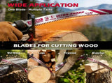5-Piece 12" Reciprocating Saw Blades 6TPI Wood Pruning Curved Edge CR-V Steel V465-82073