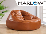 Marlow Bean Bag Chair Cover PU Couch Tan BEAN1001-TA_NZ