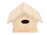 Bird House Paintable Unfinished Wood Bird Breeding Nesting Box for Pet Birds Rest Relax V1294-YM0901-3111240209311