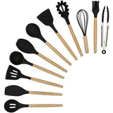 12pcs Black Heat Resistant Silicone Kitchen Utensils Set V1237-ZY-506-0037