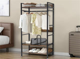 Metal Garment Rack Coat Stand MDF & Iron Organizer V178-66746