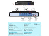 UL-tech CCTV Security System 8CH DVR 8 Cameras 1TB Hard Drive CCTV-8C-8S-BK-T