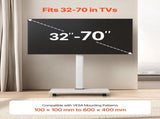Rolling TV Stand, Mobile TV Cart for 32-70 Inch Screens, 25&deg Left-Right Rotation and Height V952-TYSDLDDSJZJDCSVJU001V0