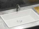 Cefito Kitchen Sink 70x45cm Granite Stone Sink Single Bowl White SINK-STONE-A-7045-WH