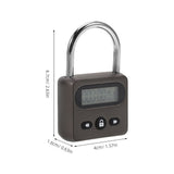 Rechargeable Electronic Time Padlock Metal Timer Lock with LCD Display Zinc Alloy for Home V1369-AZ3-W-13235