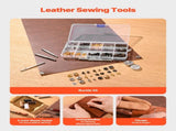 Leather Working Tools Kit, 61 PCS Leather Craft Tools with Portable Canvas Storage Bag, Engraving V952-PGGJTZFBGJB5FH3UMV0