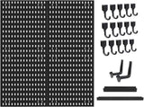 CARLA HOME Pegboard Wall Organizer Kit with 4 Modular Black Pegboards & 19 Accessories for Gaming, V178-36276