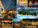 Solar Power 15LED 48FT Festoon String Lights Wedding Party Lights Waterproof V201-W12931718