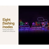 2.1M Christmas Lights 631 LED Train Motif Light Decorations Jingle Jollys XMAS-MOT-D-TRAIN-MC