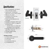 Tooleroo Digital Smart Door Lock Handle - 5in1 Keypad Home Entry Security System V238-SUPDZ-41175156031568