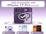 Magnetic for iPhone 17 Pro Case with 2X Screen Protectors, Deep Purple V1259-CASE-IP17P-2XSP-DP