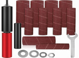 Drum Sander Set,Rubber Sanding Drum Spindle Sander Adapter, with 120 Grit Sandpaper Drum, Sanding V1369-AZ3-W-08339