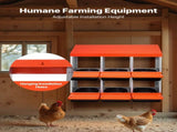 2 Tiers Chicken Nesting Boxes, 6 Compartments, Metal Egg Laying Boxes with Protective Collection V952-JSCDX3045INC4B35A002V0