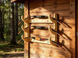 Wooden Wall Mounted Bow Rack Archery Bow Holder Display Hanger Heavy Duty Bow Storage Organizer for V1192-AZ-W-26446