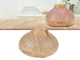 400ml Light Wood Grain Air Diffuser Electric Aroma Humidifier with Ambient Night Lamp 100240VAU V1294-YM0721-3113210017714